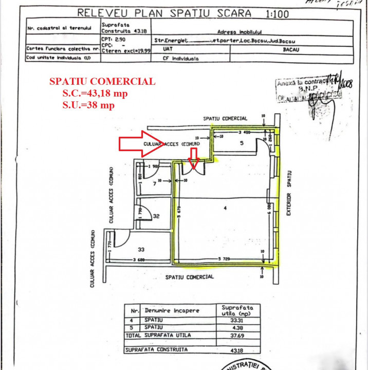 Spatiu comercial de vanzare, str. Energiei, Bacau