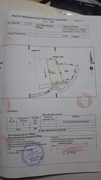 Teren intravilan de vanzare in Magura Bacau 850 mp