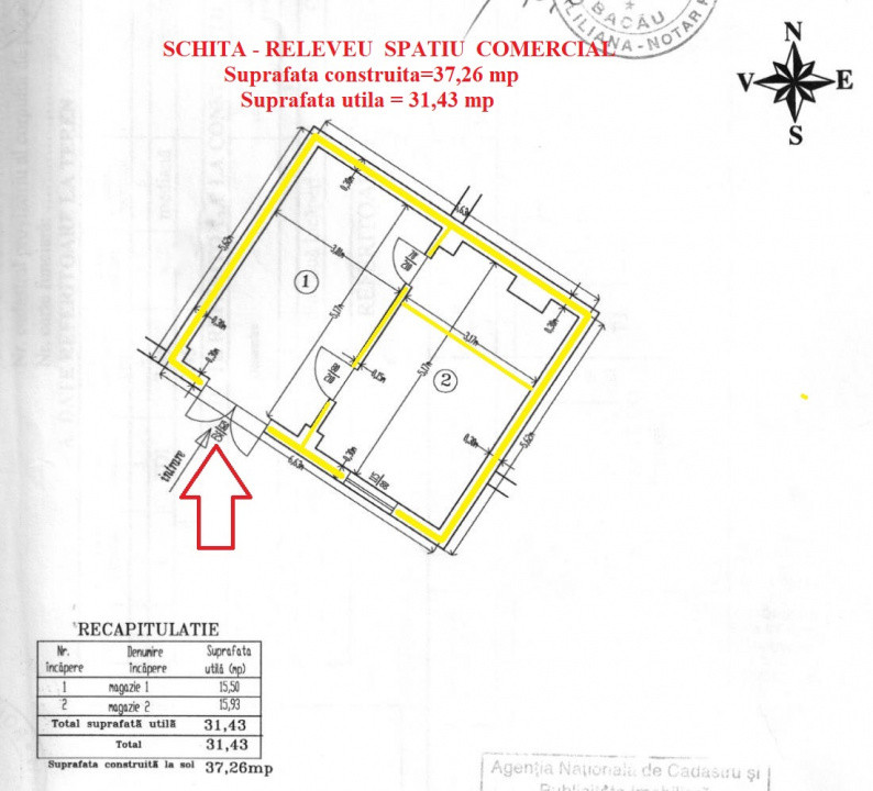 Spatiu comercial de vanzare, central, BUHUSI, jud. Bacau