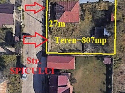 Casa cu 807 mp teren de vanzare, SERBANESTI,  str. Spicului-Bacau