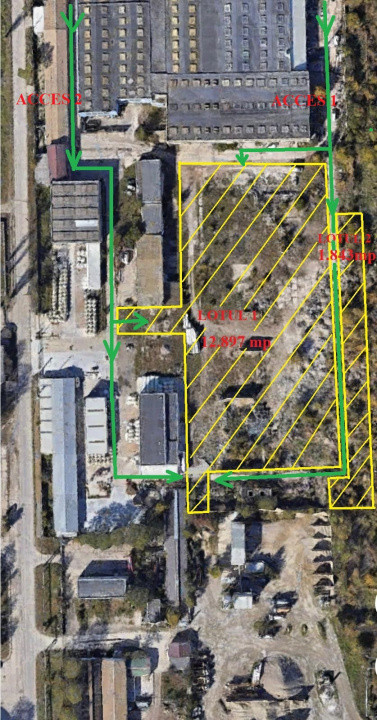 Teren industrial 14.740 mp, de vanzare, autorizatie constr., str Chimiei, Bacau