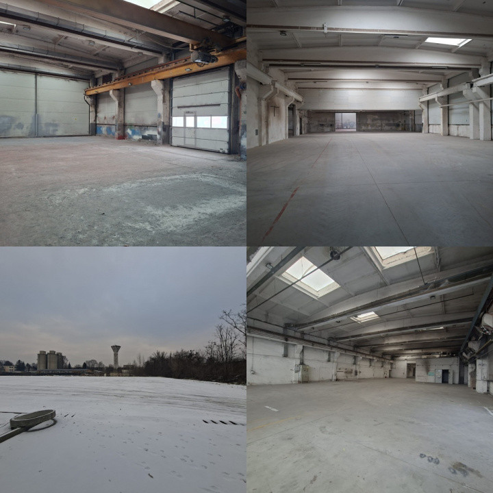 HALE INDUSTRIALE de inchiriat cu birouri, parcari, platforme betonate, acces tir