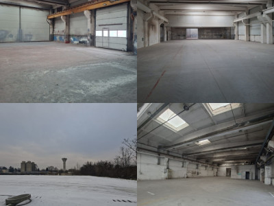 HALE INDUSTRIALE de inchiriat cu birouri, parcari, platforme betonate, acces tir