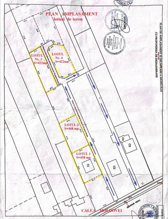 Loturi de teren de vanzare in Bacau,  Calea Moldovei, jud. Bacau