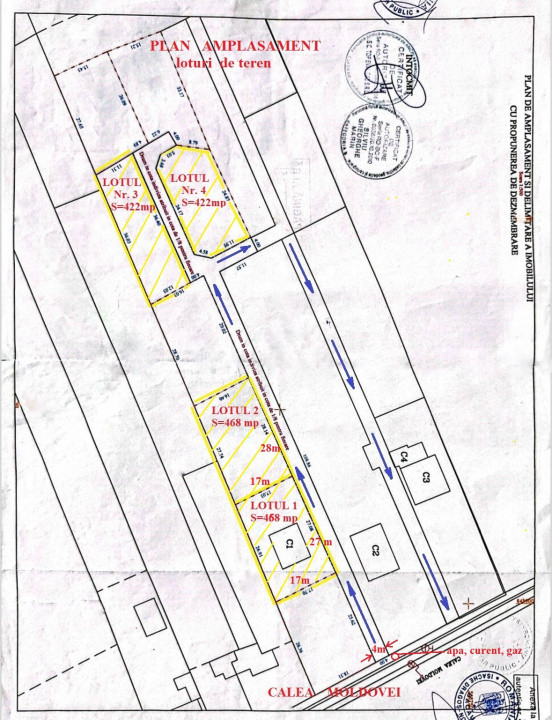 Loturi de teren de vanzare in Bacau,  Calea Moldovei, jud. Bacau