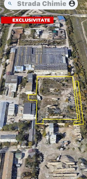 Teren industrial 14.740 mp, de vanzare, autorizatie constr., str Chimiei, Bacau