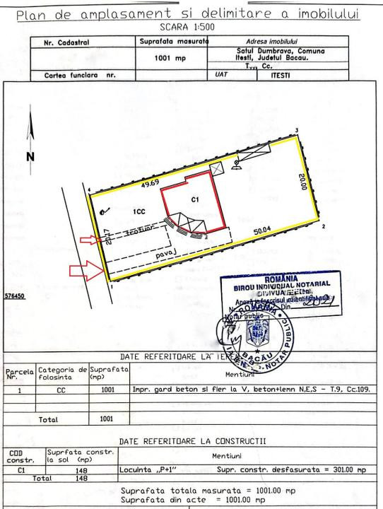 Vila P+2 de vanzare, loc. Dumbrava, com. Itesti, Jud. Bacau