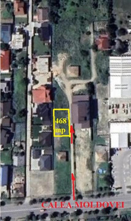 Teren intravilan 468 mp de vanzare, Calea Moldovei, Bacau